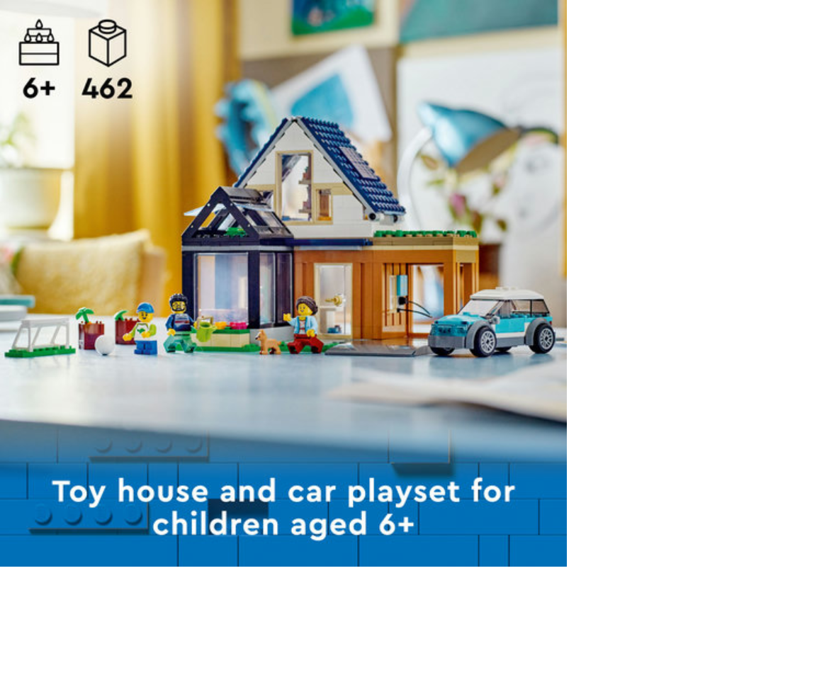 Family House and Electric Car 60398, City