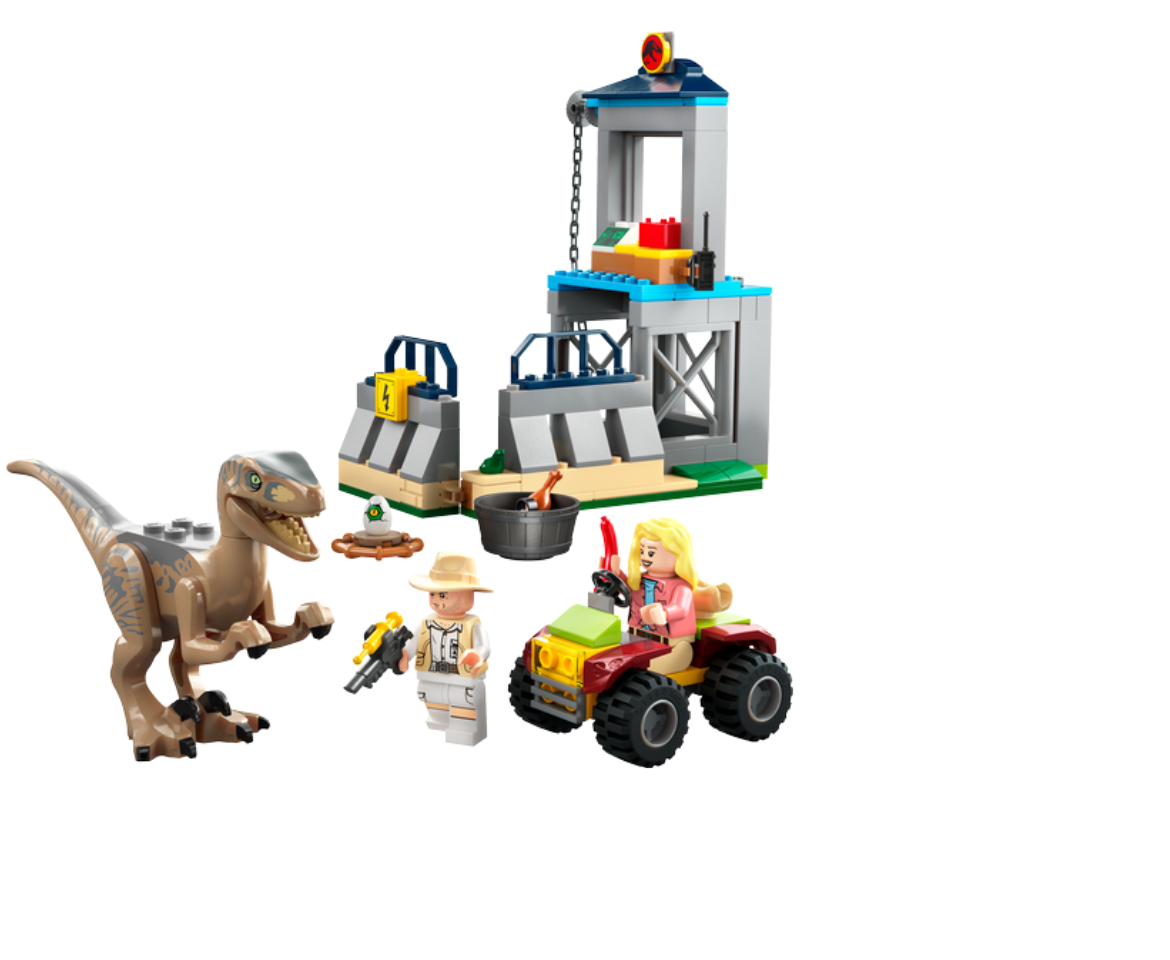 Lego jurassic 2024 world velociraptor escape