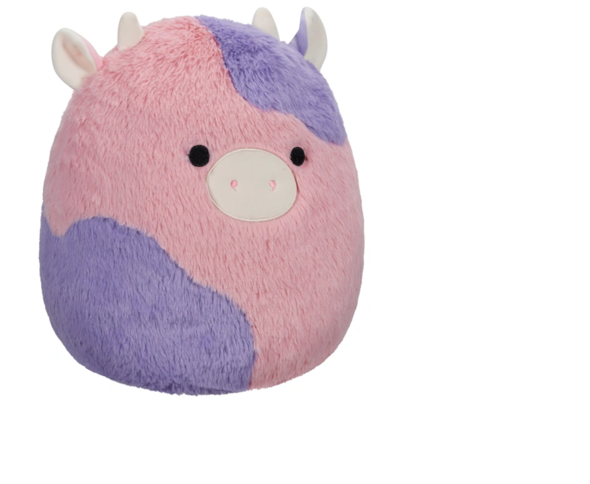 Original Squishmallows 30cm - Patty the Pink and Purple Cow Fuzzamallow