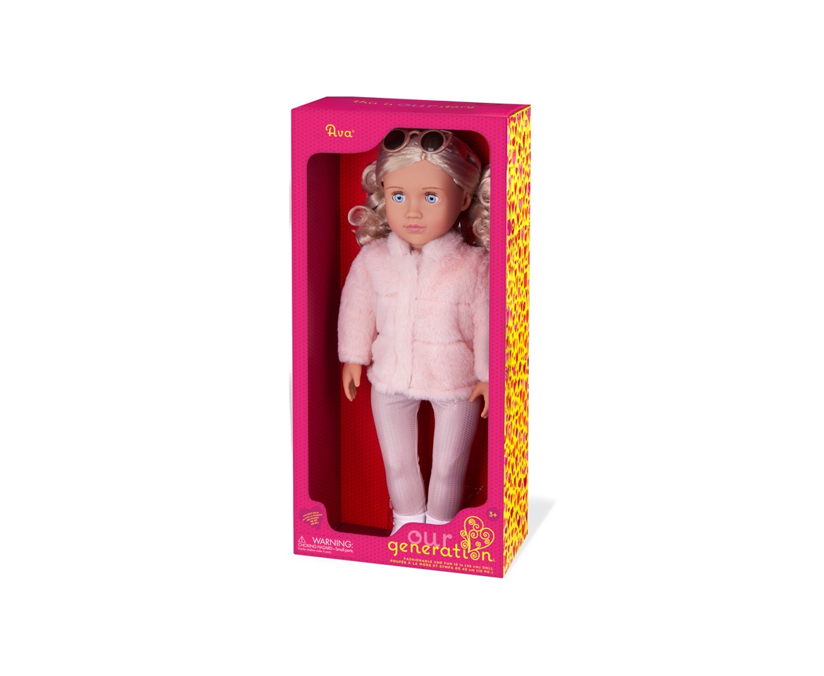 Our Generation Ava 18-inch Fashion Doll with Faux-Fur Coat