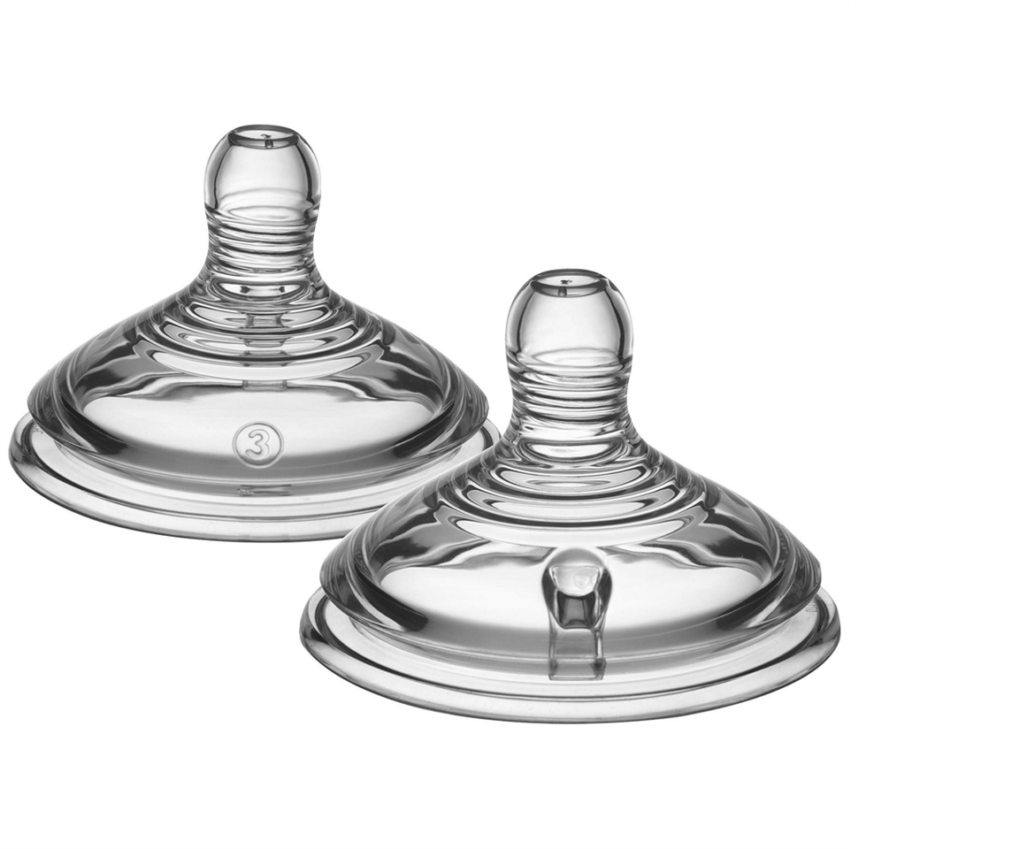 2x Tommee Tippee Closer to Nature Tétines Flow Fast Tétine 6m+ 2