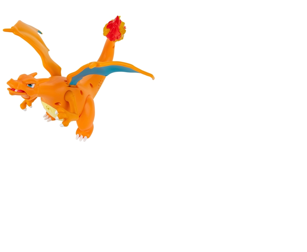 Jazwares Pokemon Charizard Deluxe Feature 2-in Action Figure with Figure  Launcher