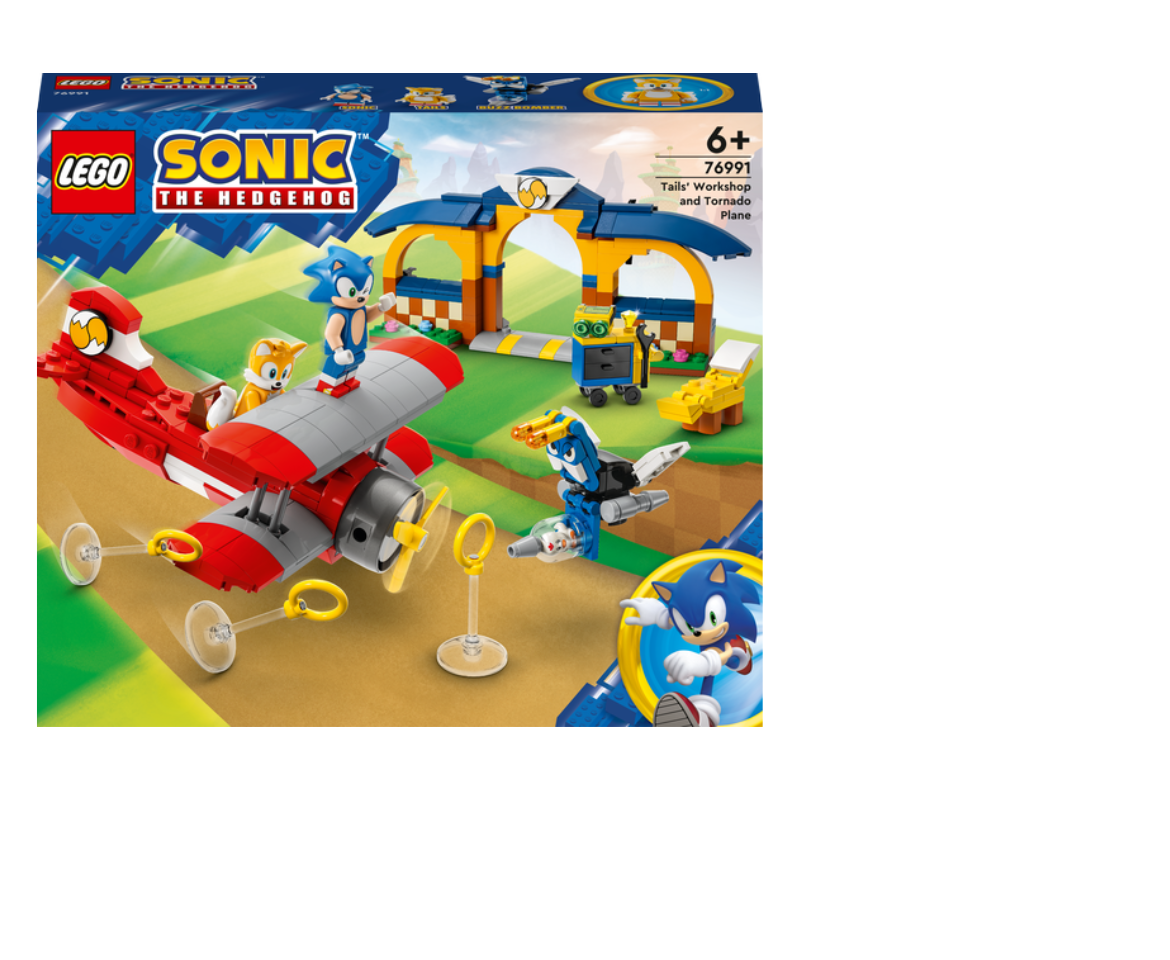 LEGO Sonic the Hedgehog Tails' Workshop and Tornado Plane 76991 Building  Toy Set, Airplane Toy with 4 Sonic Figures and Accessories for Creative  Role Play, Gift for 6 Year Olds who Love