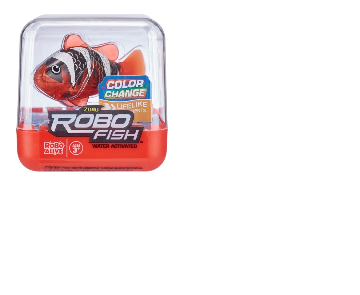 Robo Alive Robo Fish Series 2 (Teal + Orange 2 Pack) by ZURU Robotic  Swimming Fish Water Activated, Changes Color, Comes with Batteries
