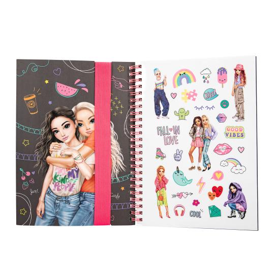 Topmodel Neon Doodle Colouring Book Pen Set