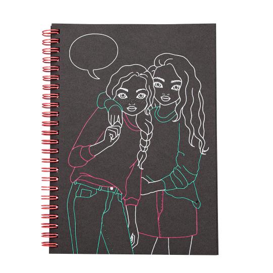 Topmodel Neon Doodle Colouring Book Pen Set