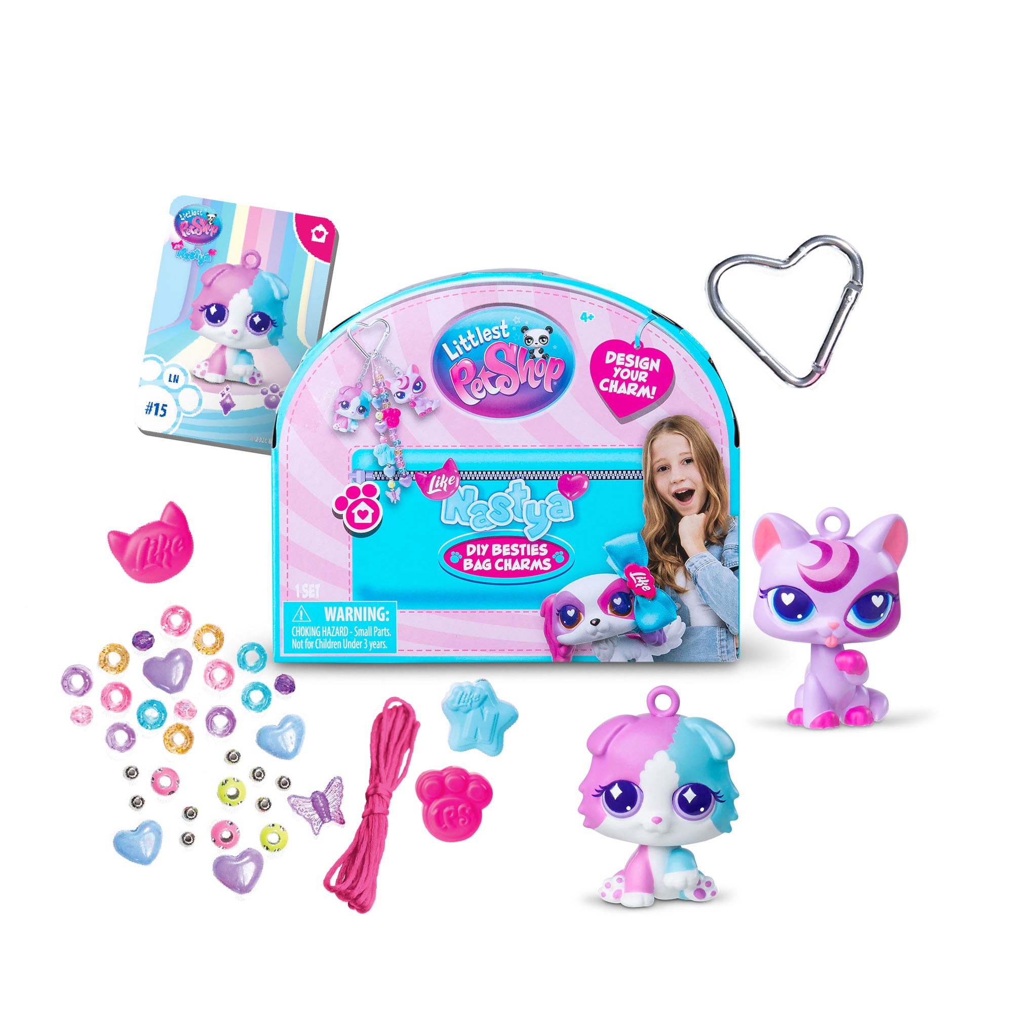 Littlest Pet Shop X Like Nastya Besties Bag Charms Assortment