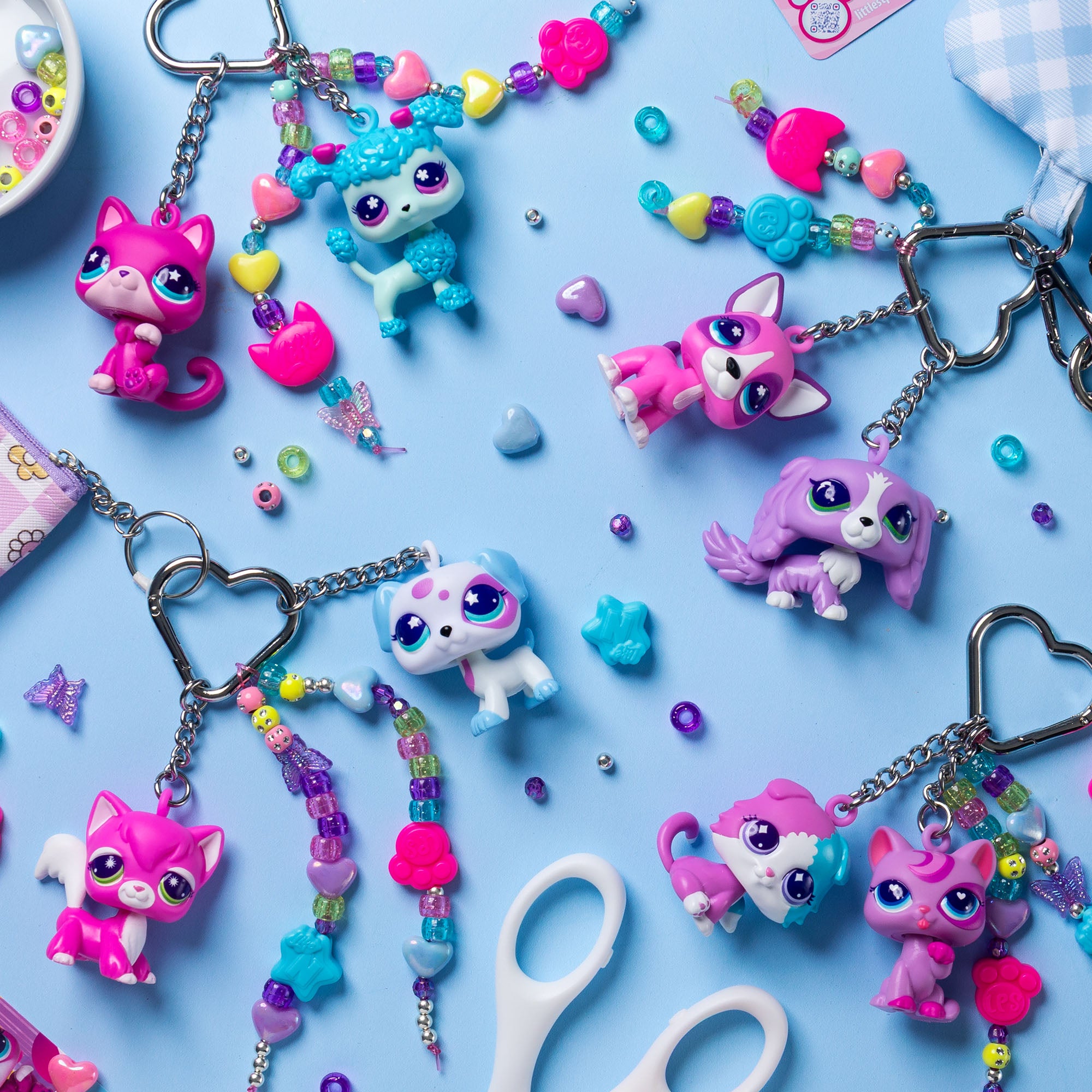Littlest Pet Shop X Like Nastya Besties Bag Charms Assortment