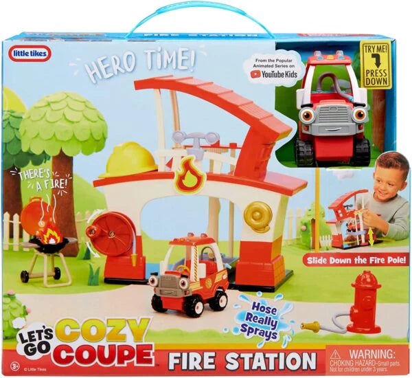 Let’s Go Cozy Coupe™ Fire Station Playset With Fire Truck