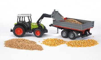 Bruder 1:16 Claas Nectis 267F With Front Loader & Trailer