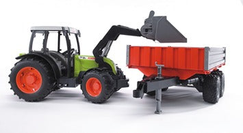 Bruder 1:16 Claas Nectis 267F With Front Loader & Trailer