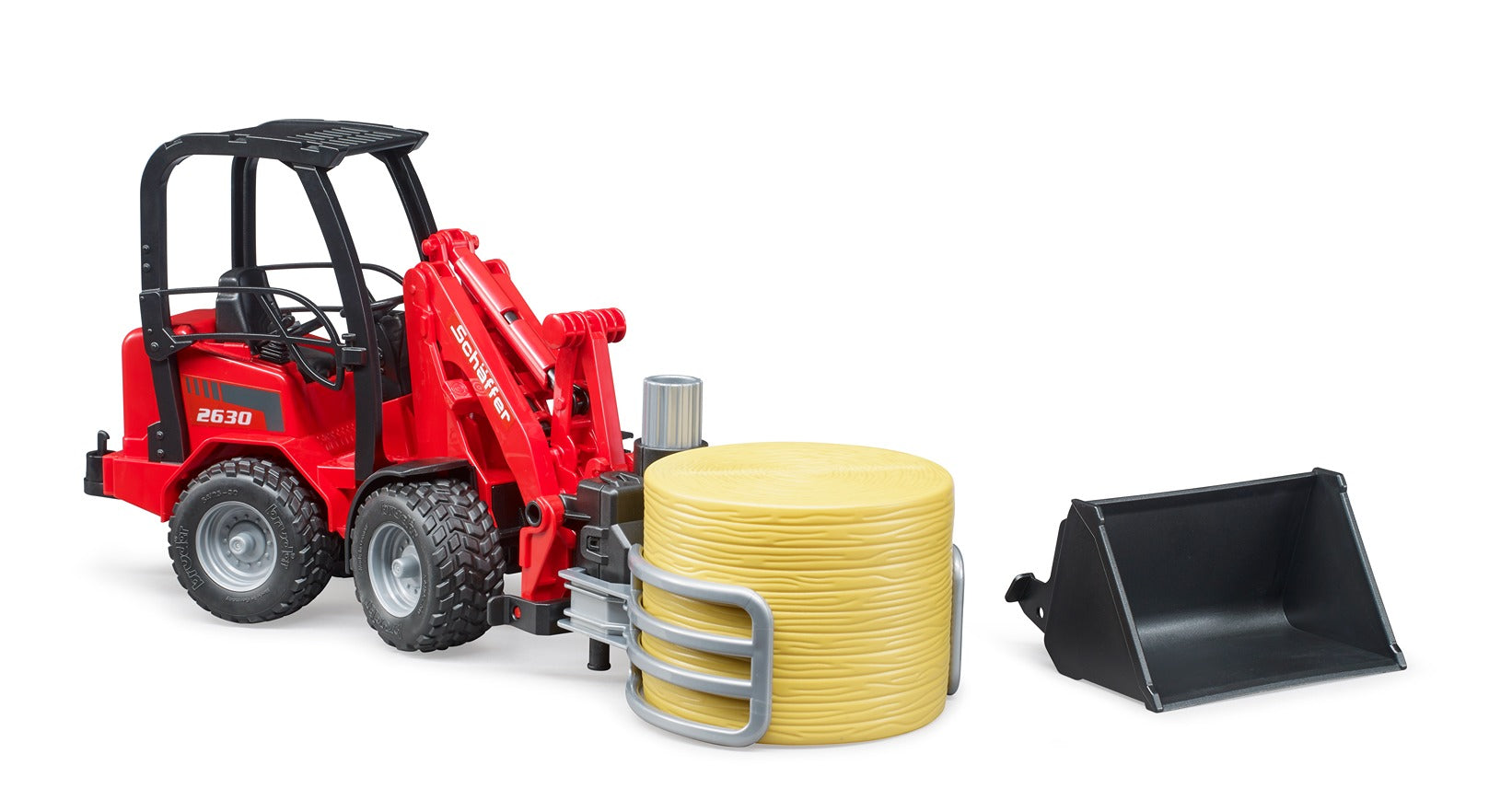 Bruder 1:16 Compact Loader With Bale Gripper And Bale