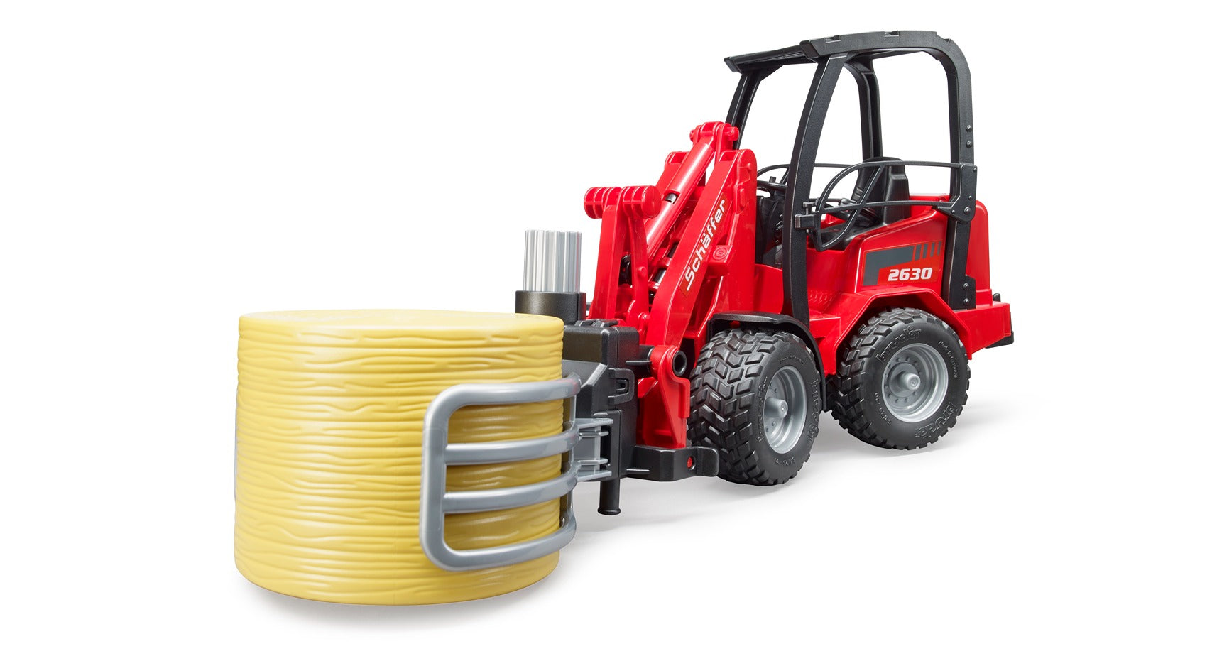 Bruder 1:16 Compact Loader With Bale Gripper And Bale