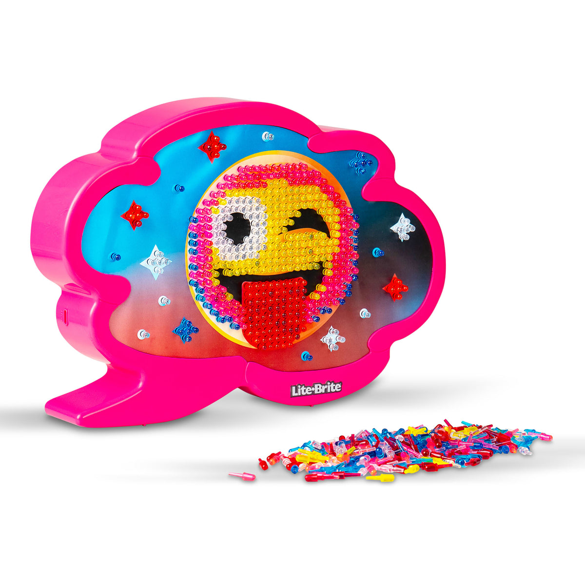 Lite-Brite Chat Bubble Emojis