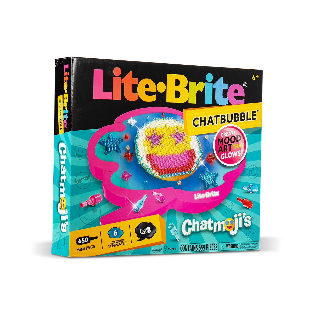 Lite-Brite Chat Bubble Emojis