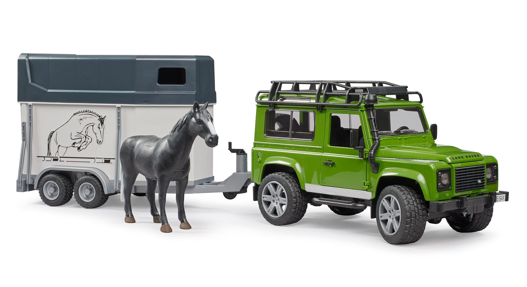 Bruder 1:16 Land Rover With Horse Trailer