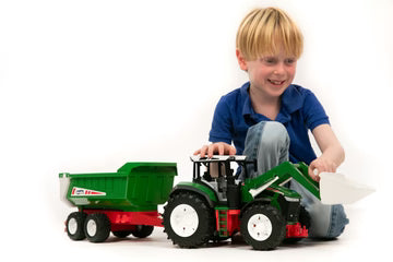 Bruder Roadmax Tractor With Frontloader And Rear Tipper