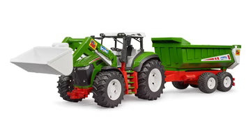Bruder Roadmax Tractor With Frontloader And Rear Tipper