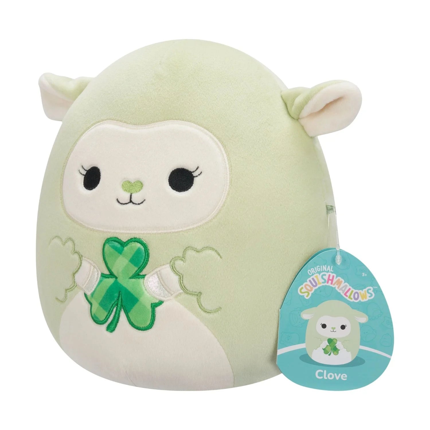 Squishmallow Clove Green Lamb With Shamrock - 8 Inch