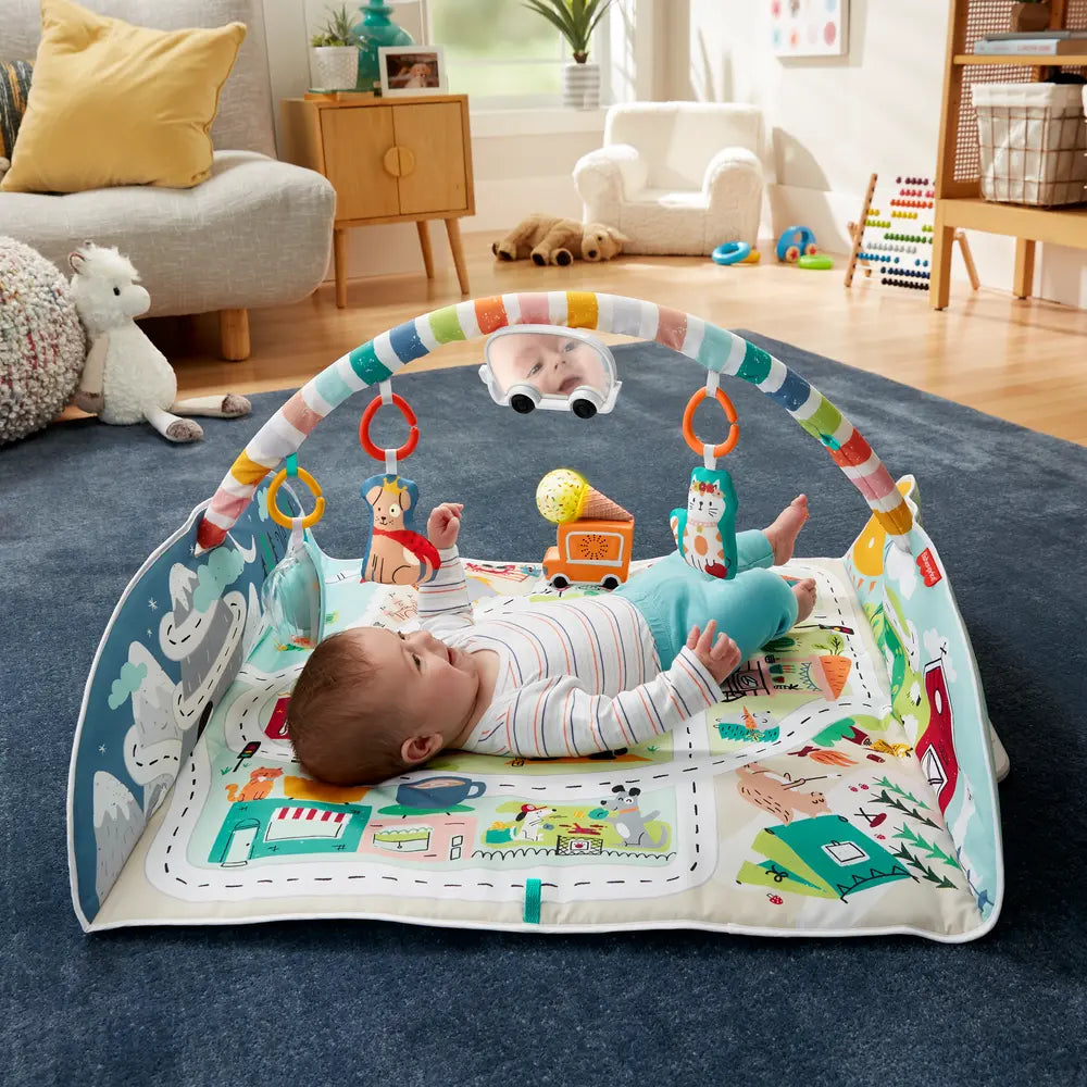 Fisher-Price Activity City Gym To Jumbo Play Mat With Music And Lights