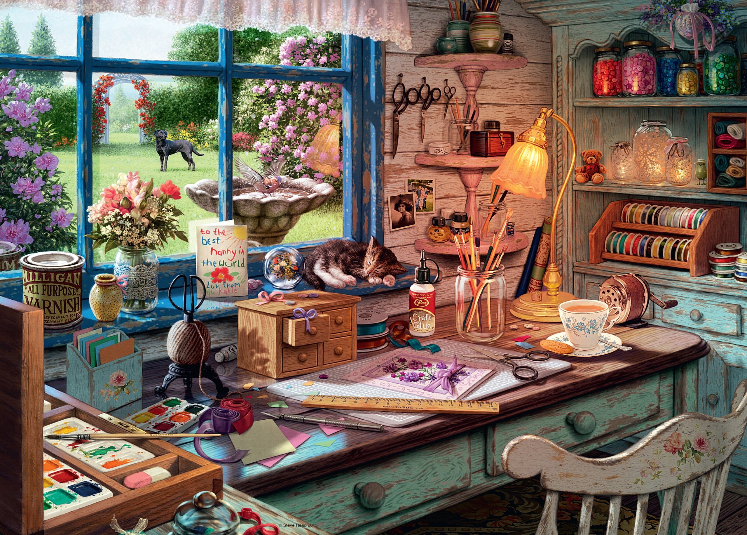Ravensburger My Haven No 1. The Craft Shed 1000 Piece Jigsaw Puzzle