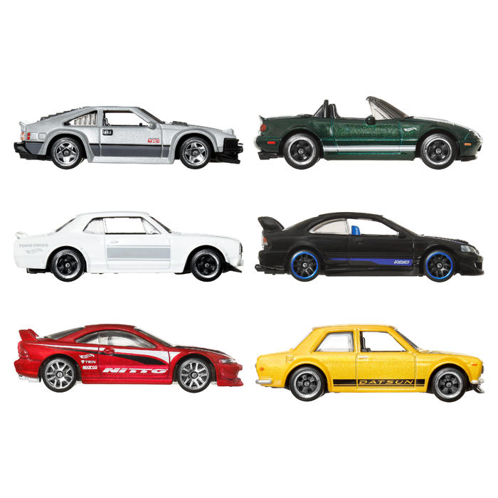 Hot Wheels Silver Series Diecast Cars Streets Of Japan 6 Pack