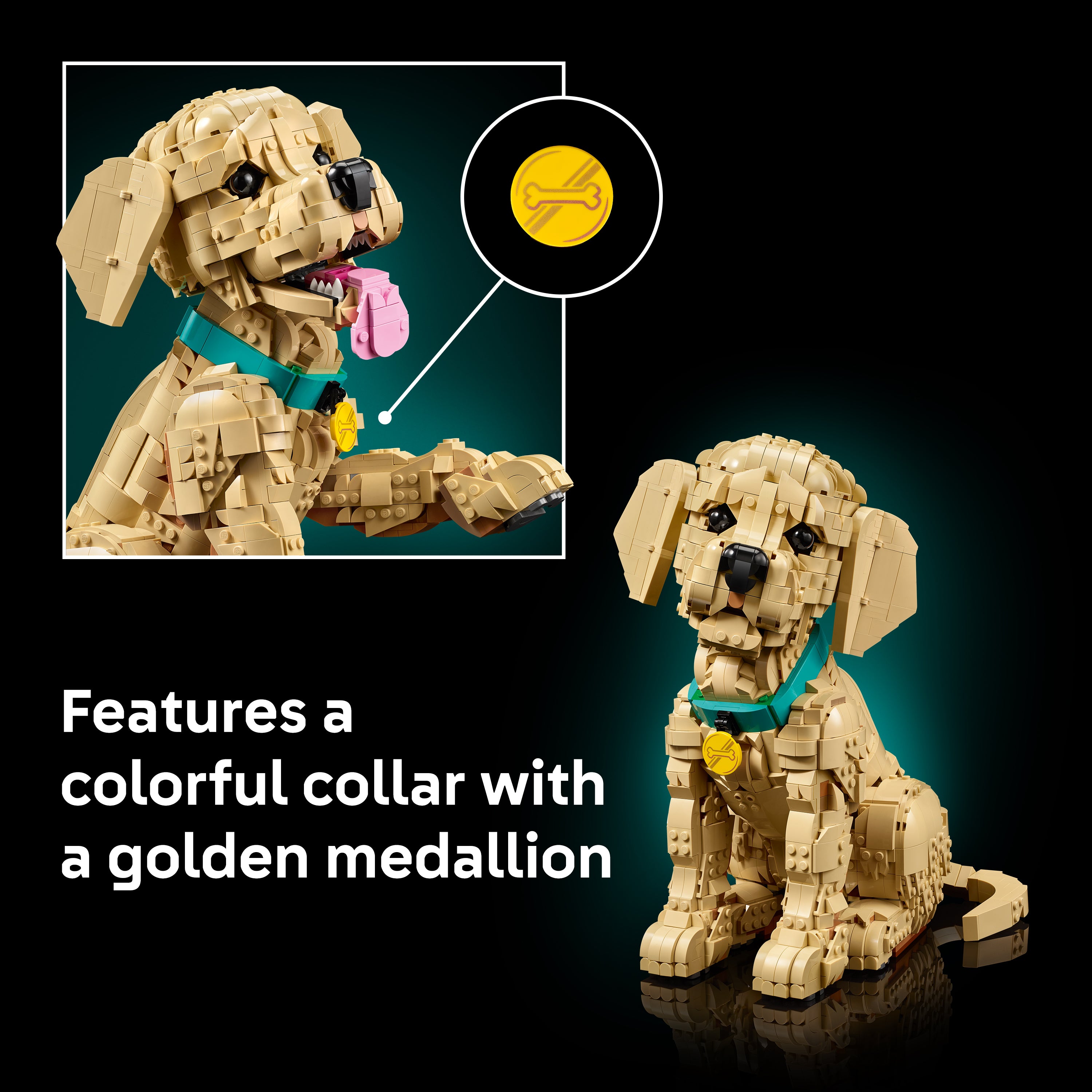 Lego Icons 11384 Golden Retriever Puppy Set For Adults