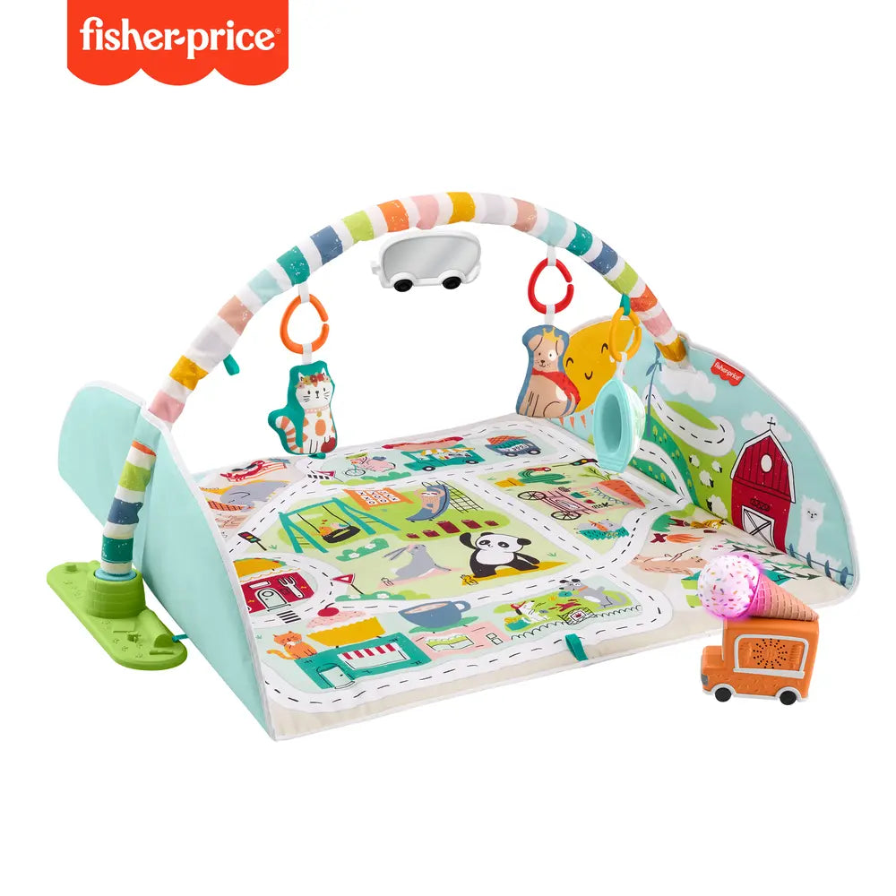 Fisher-Price Activity City Gym To Jumbo Play Mat With Music And Lights