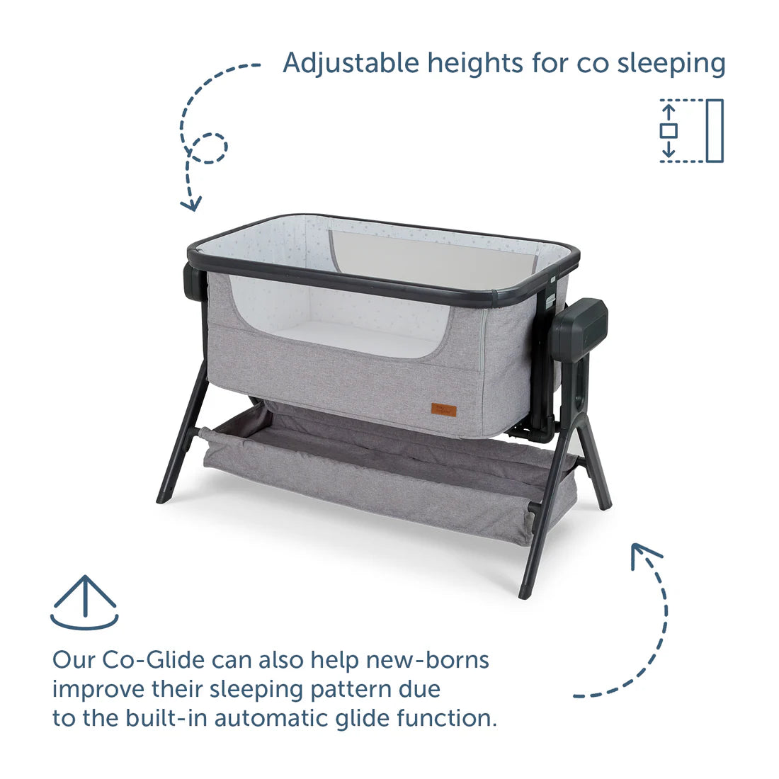 Baby Elegance Co Glide Electric Bedside Crib