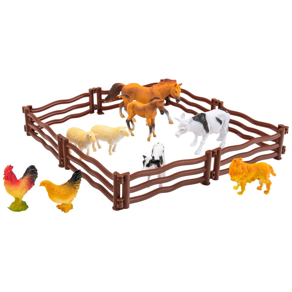 Farm Tractor & Trailer With Animals