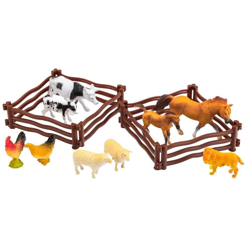 Farm Tractor & Trailer With Animals