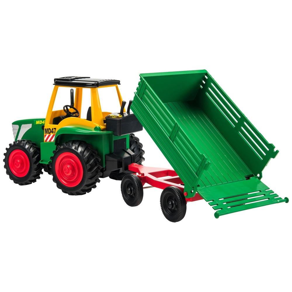 Farm Tractor & Trailer With Animals