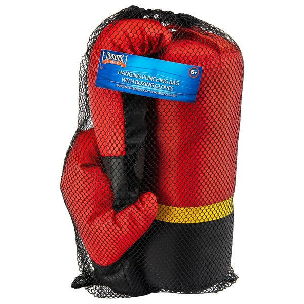 Hanging Punching Bag Set With Boxing Gloves