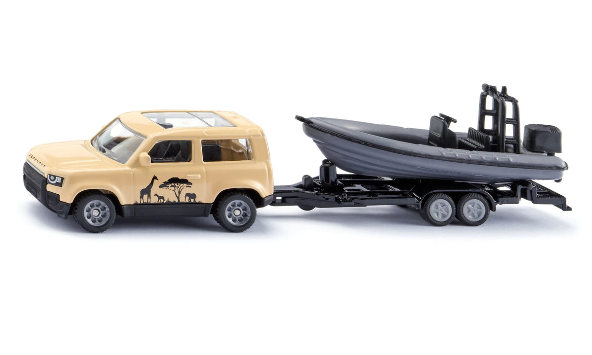 Siku 1:87  Land Rover Defender “Safari” With Boat