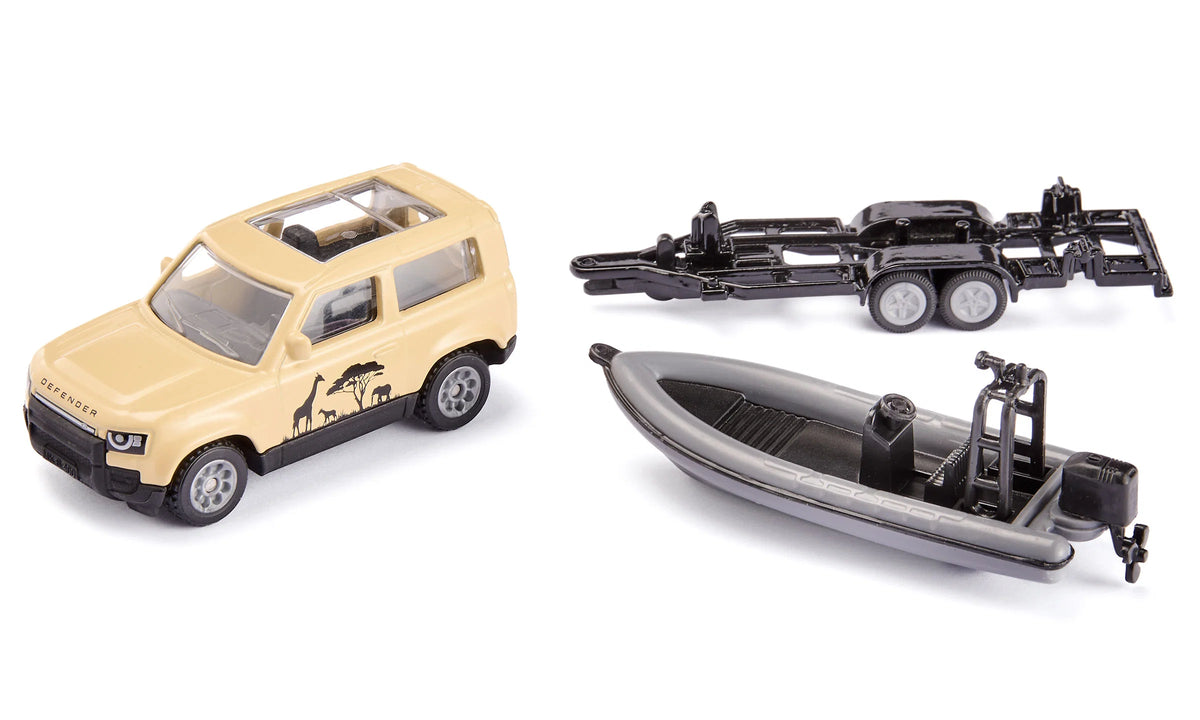 Siku 1:87  Land Rover Defender “Safari” With Boat