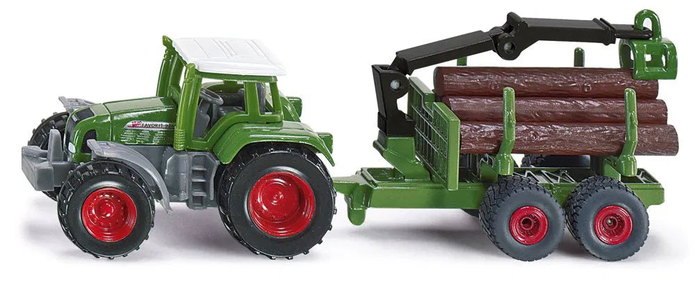 Siku Fendt Tractor With Forestry Trailer 1:87 Scale