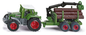 Siku Fendt Tractor With Forestry Trailer 1:87 Scale