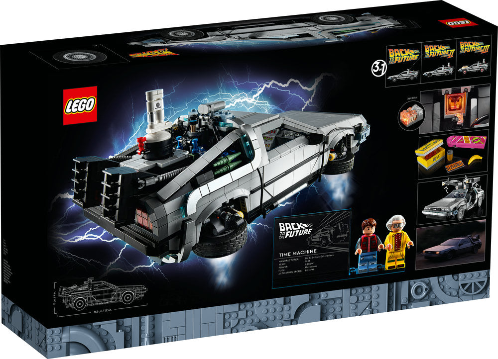 Lego Icons 10300 Back To The Future Time Machine Delorean Car Set