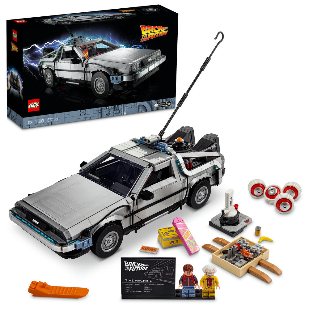 Lego Icons 10300 Back To The Future Time Machine Delorean Car Set