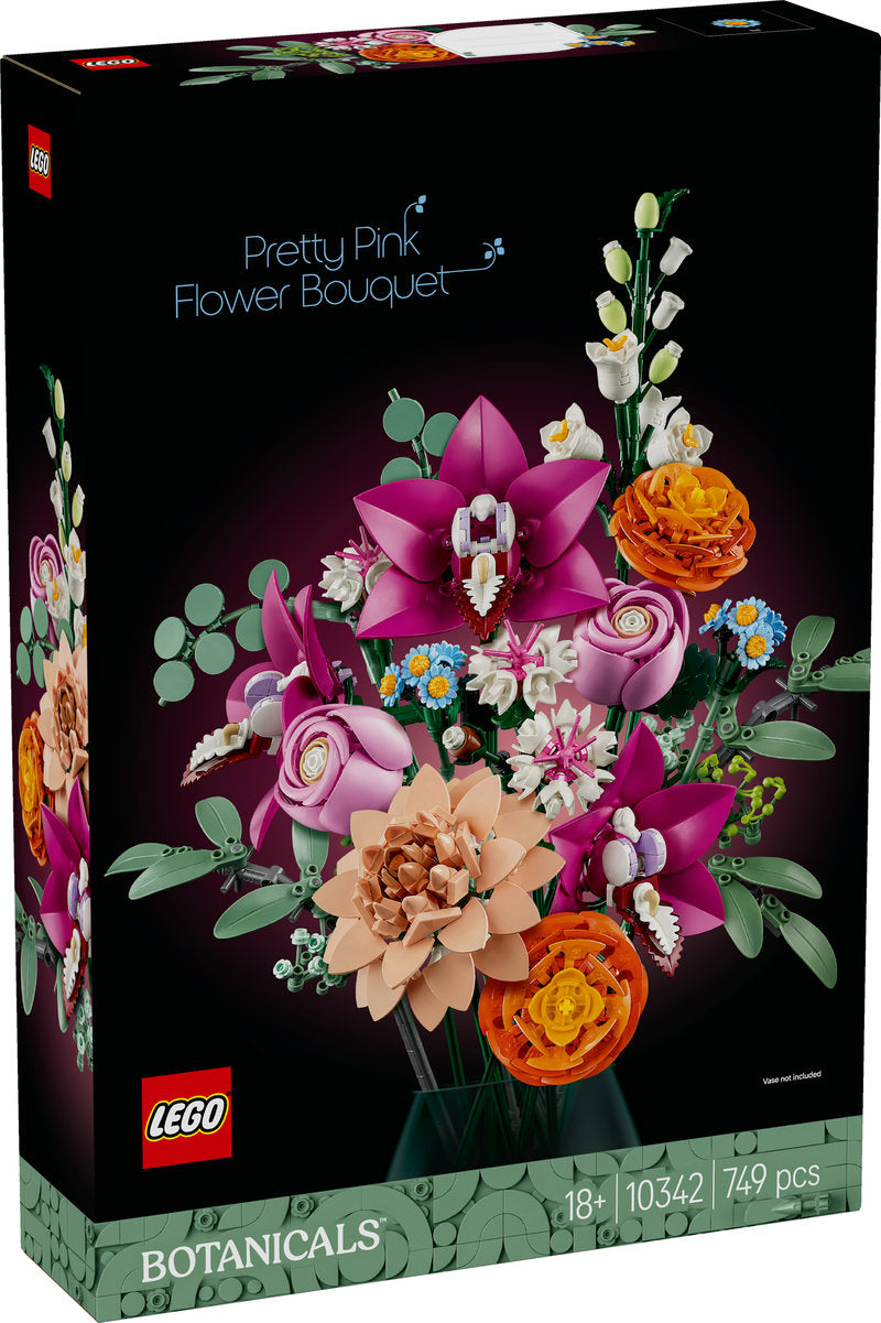 Lego Botanical Collection 10342 Pretty Pink Flower Bouquet Set For Adults