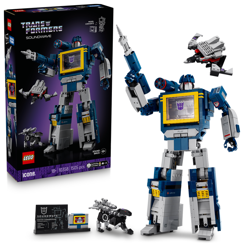 Lego Icons Transformers: Soundwave Model Kit 10358