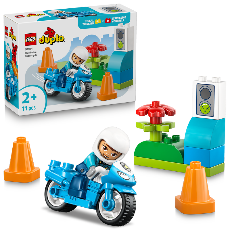 Lego® Duplo® Town Blue Police Motorcycle Playset 10471