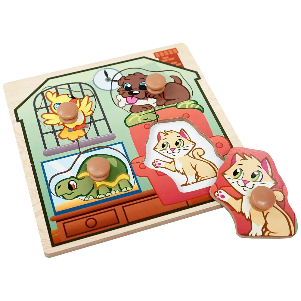 Easy Grab Wooden Animal Puzzle Assortment