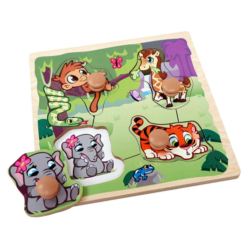 Easy Grab Wooden Animal Puzzle Assortment