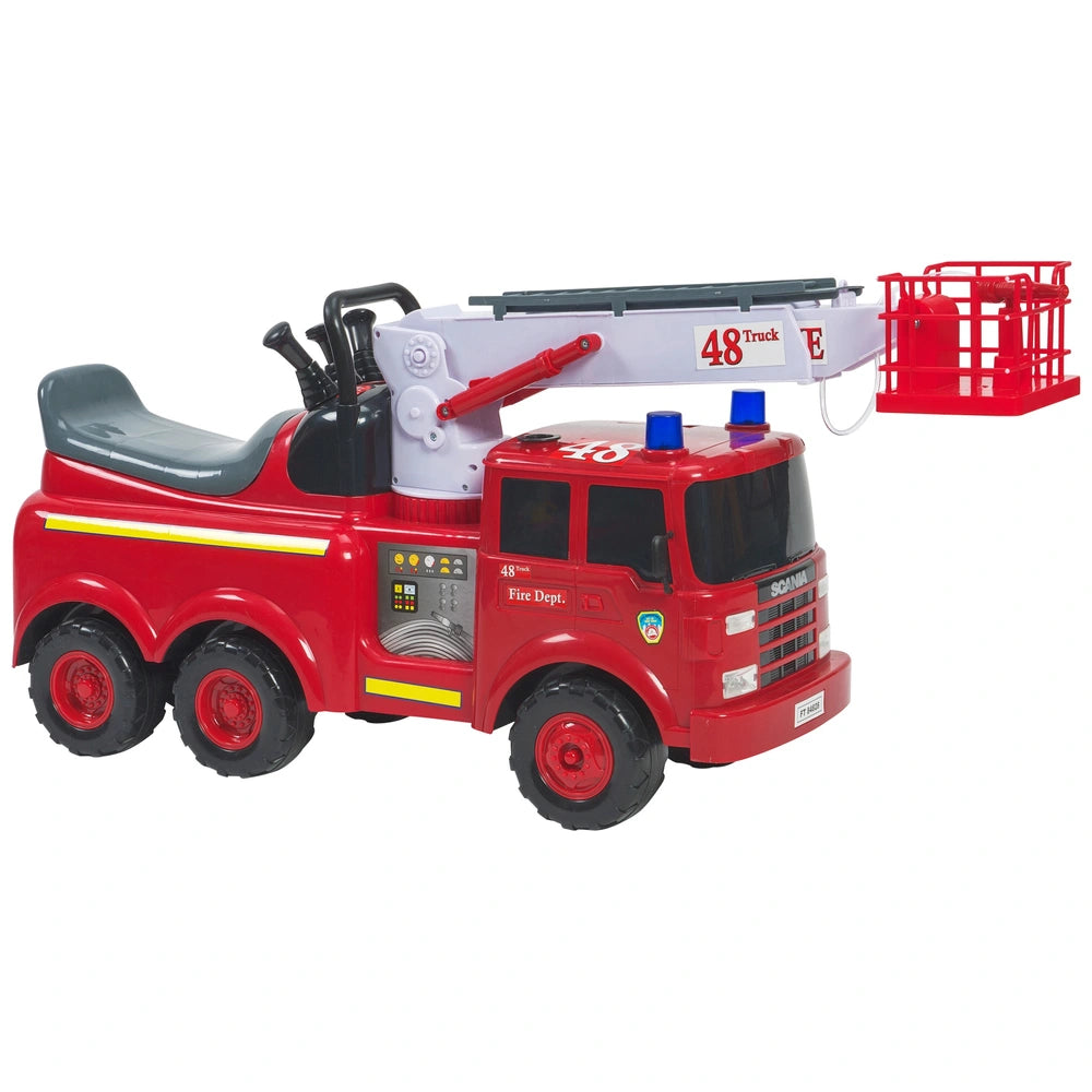 Action Fire Engine And Toy Helmet