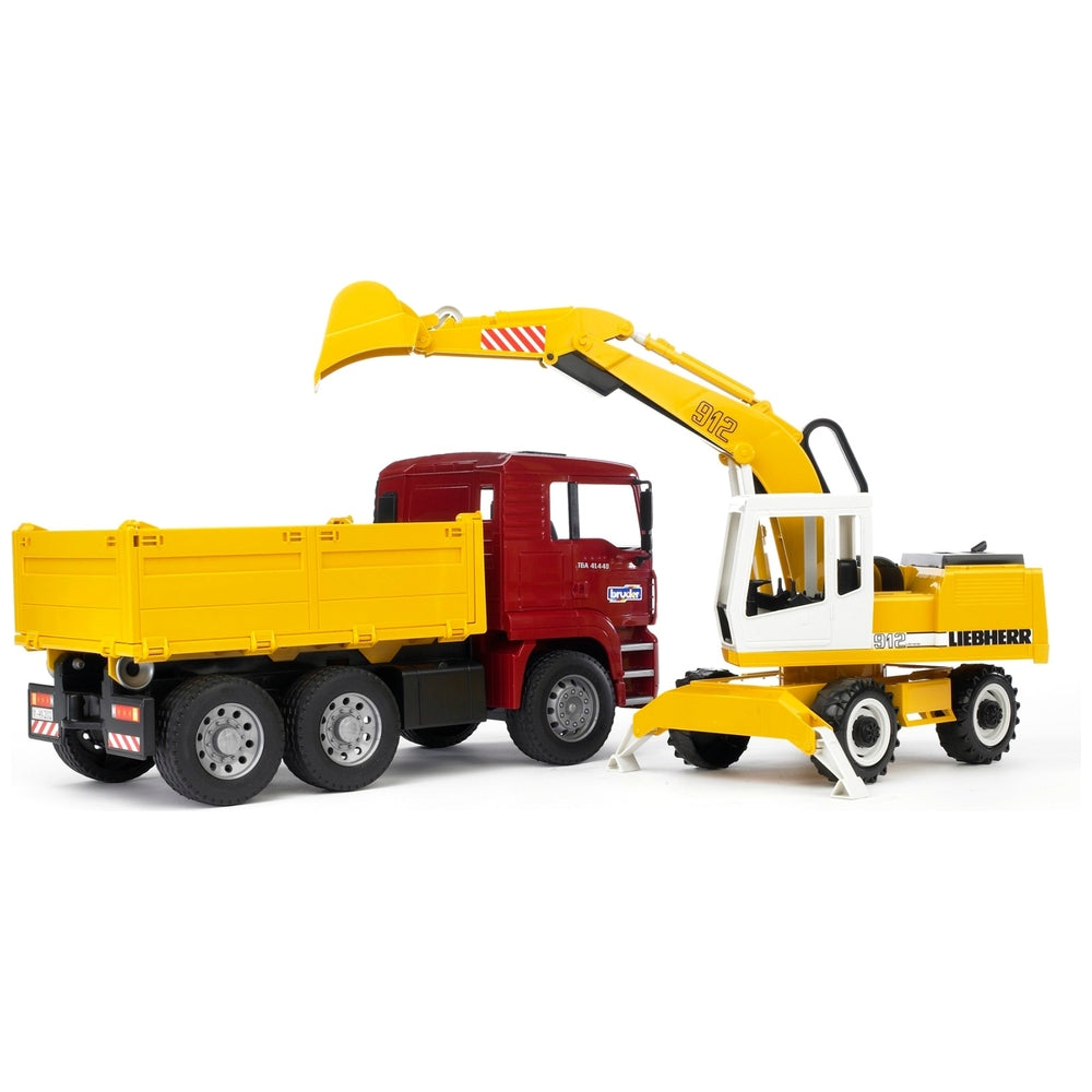 Bruder Man Tga Truck W/Excavator