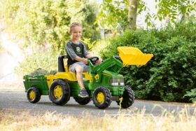 Rolly John Deere Large Tractor With Loader And Trailer