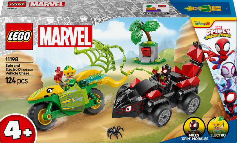 Lego® Marvel Spidey And His Amazing Friends Spin And Electro Dinosaur Vehicle Chase 11198