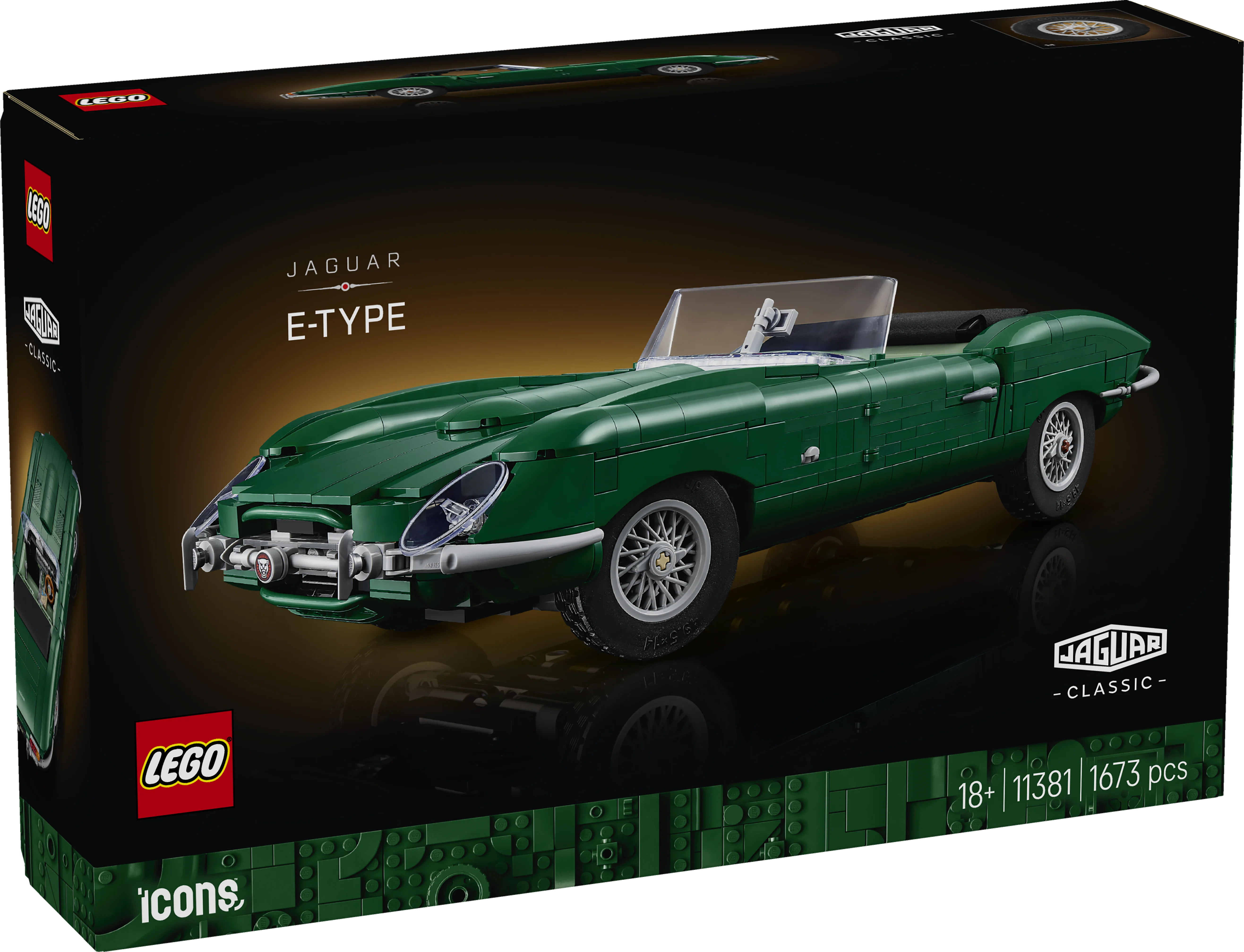 Lego Icons Jaguar E-Type Classic Sports Car 11381
