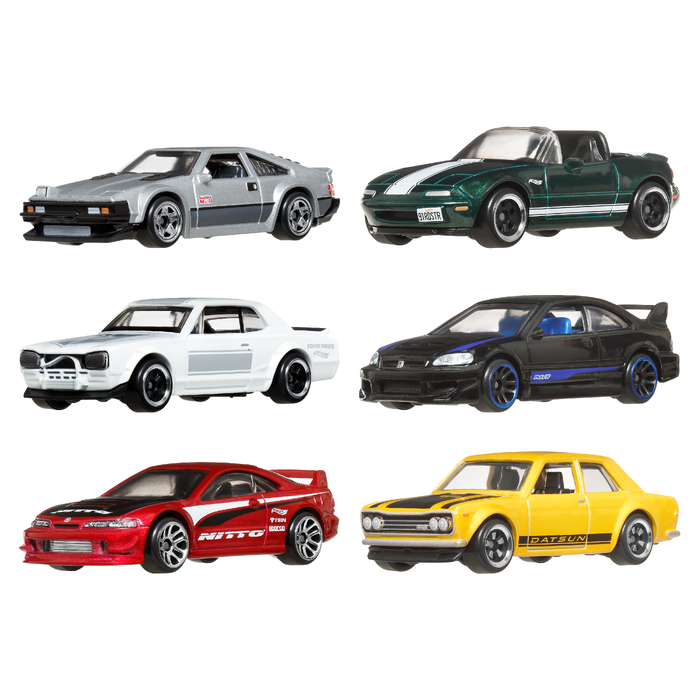 Hot Wheels Silver Series Diecast Cars Streets Of Japan 6 Pack